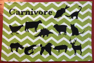 Completed carnivore foods placemat