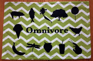 Completed omnivore foods placemat
